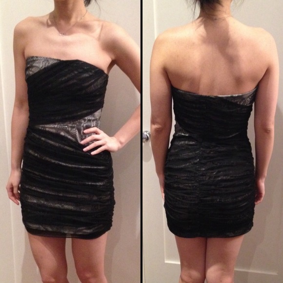 ⭐️REDUCED⭐️A|X Armani Exchange Lace Metalic Dress - Picture 3 of 4