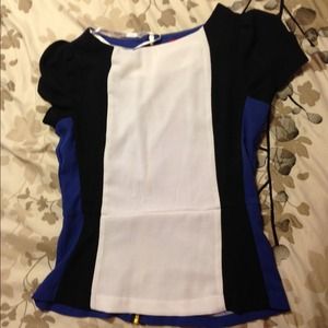 Color block peplum shirt