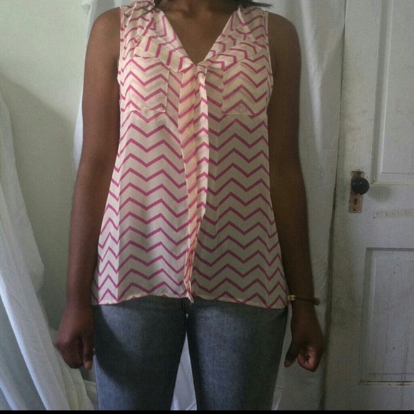 white chevron top