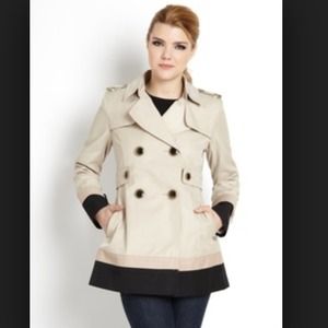 Kensie double-breasted colorblock jacket Kensie double-breasted colorblock jacket