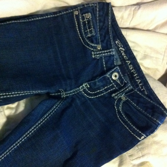 Blue asphalt wetseal bootcut jeans
