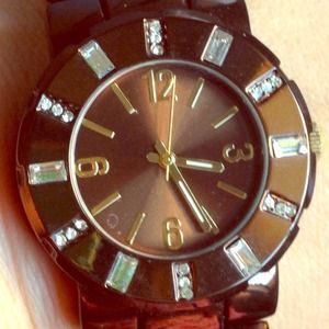 Chocolate & Crystal Watch