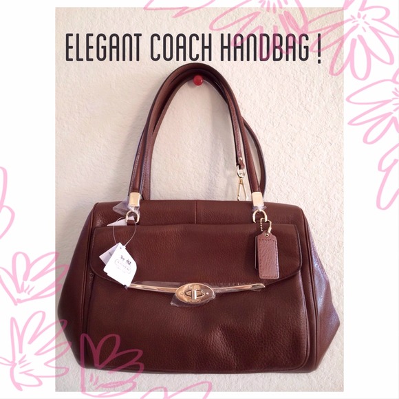 💯COACH BROWN elegant bag - Picture 1 of 4