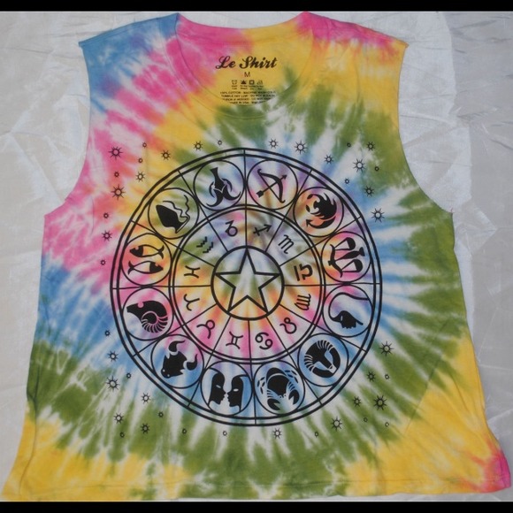Urban outfitters UNIF tye dye horoscope crop tank