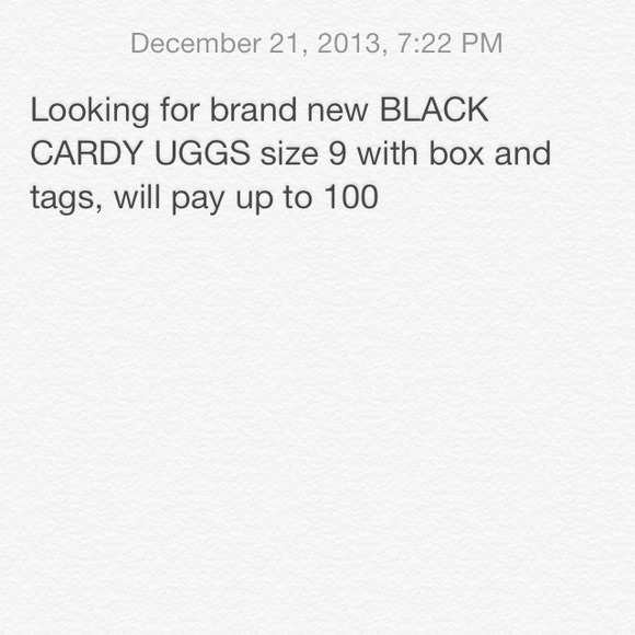 Looking for brand new black cardy uggs