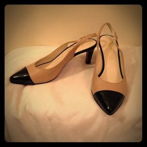 Chanel like strap heels (very new!)