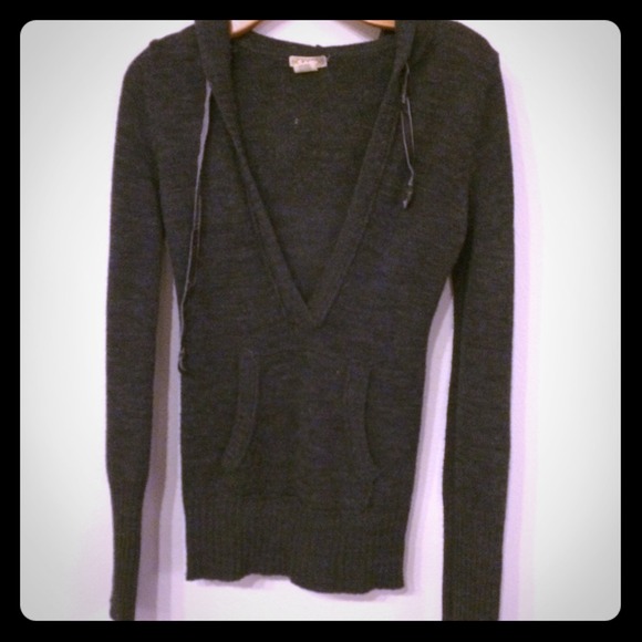 Wool Blend Hoodie Sweater