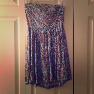 Floral strapless dress