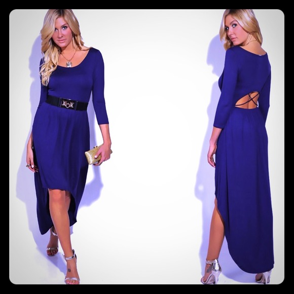 Blue Beauty Cut Out Dress