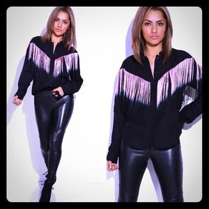 Cute Chiffon Fringe Top