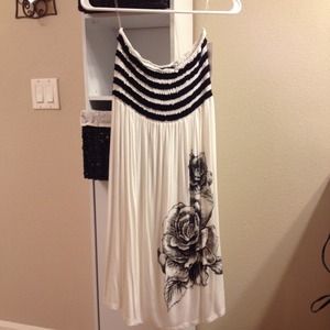 Black and White Tube Dress