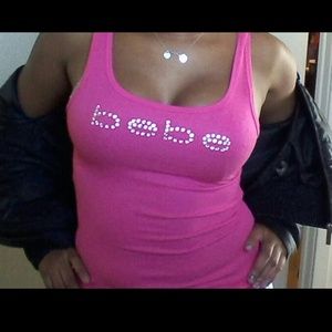 Pink bebe tank