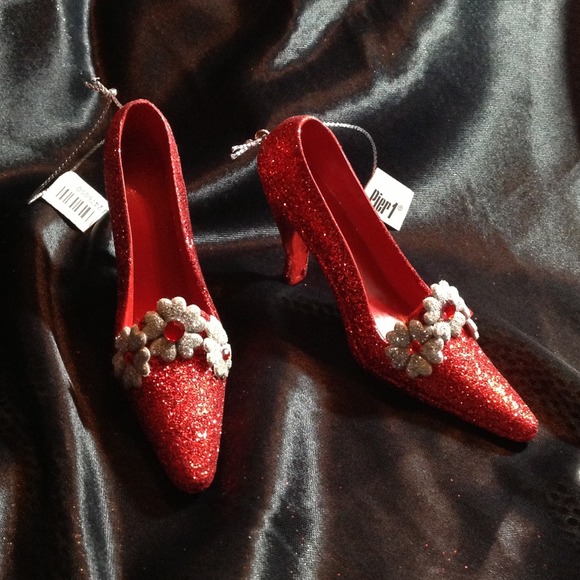 PIER 1 👠One Ornament Sparkly Red High Heel - Picture 3 of 4