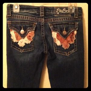 Cowgirl, hide pocket miss me jeans