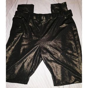 🍯✨ Sparkly Chic Solid Gold Liquid Leggings S M