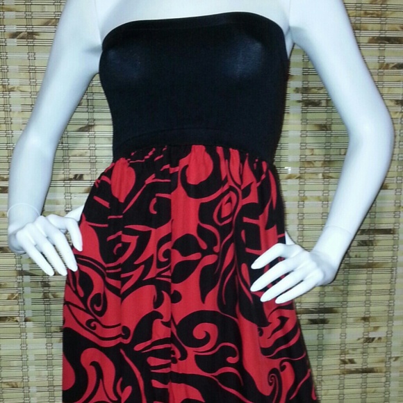 Handmade long maxi dress in hawaiian print - Picture 1 of 1