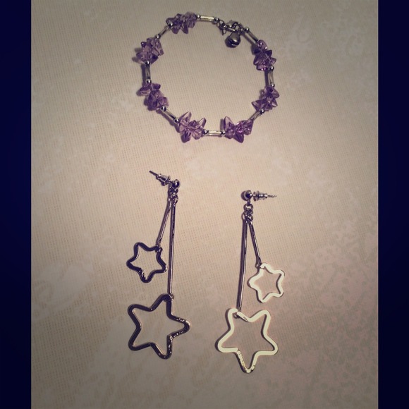 Bracelet & Earrings Set, Super Cute with box!