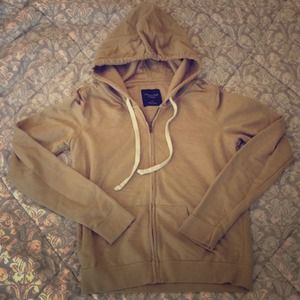 American Eagle Tan Zip-Up Hoodie