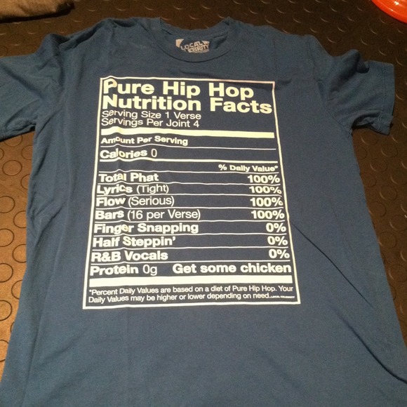 Hip Hop Nutrition Facts Tee