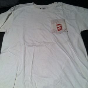 I've cream pocket tee