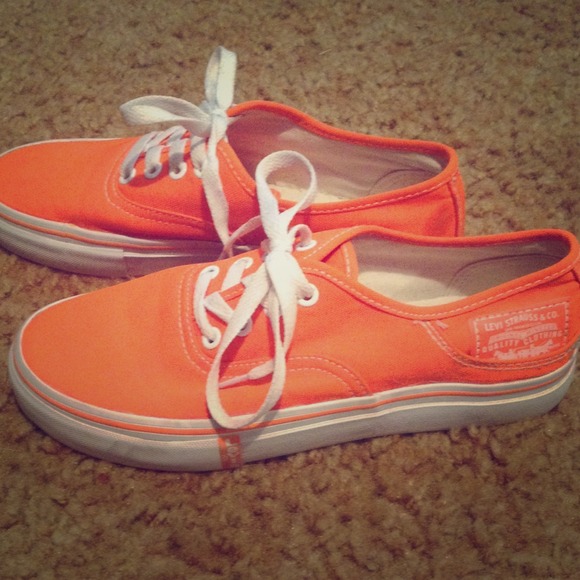 Neon orange Levi shoes