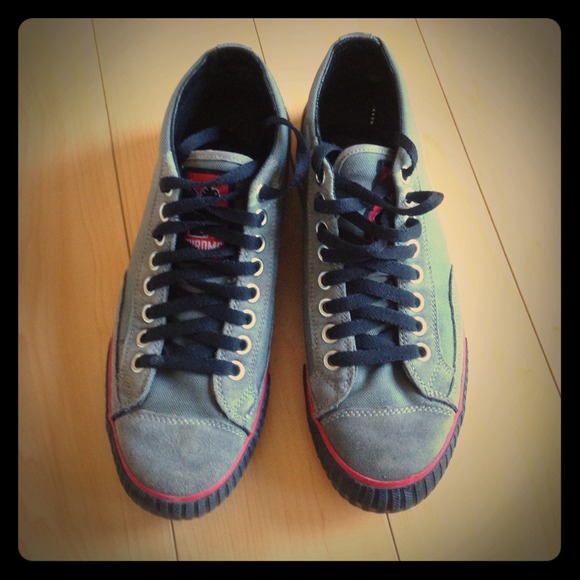 Sold - Chrome gray suede and canvas men's 8.5
