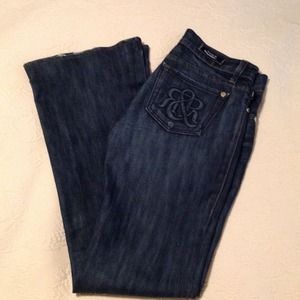 Rock & Republic dark flare jeans, size 26