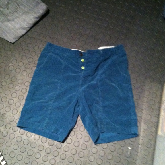 Blue cord shorts