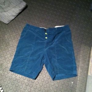 Blue cord shorts
