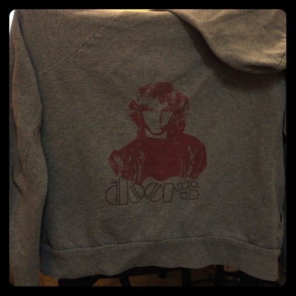 "The Doors" grey zip jacket. Small