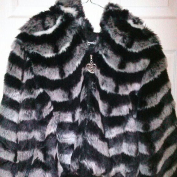 Baby Phat Hooded Fur Jacket