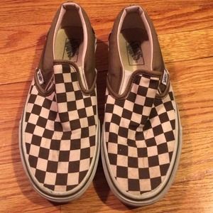 Checked Vans slip on sneakers