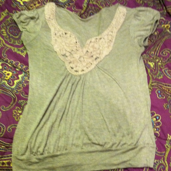 Adorable beige lace top