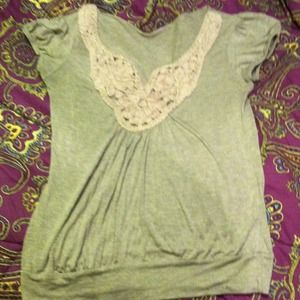 Adorable beige lace top