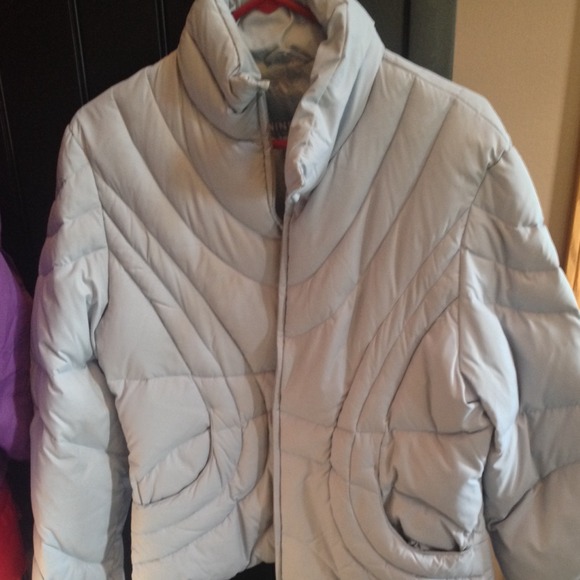 Puffy Nine West winter coat light blue