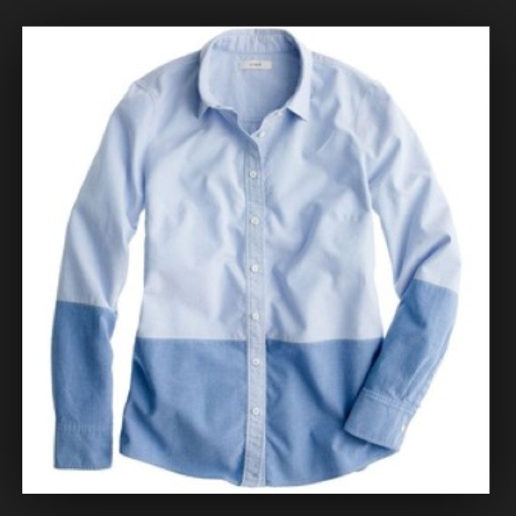 ❌Sold❌J. Crew color block oxford boy shirt