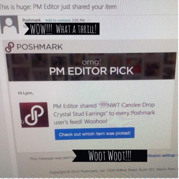 🍃💕Editor & HP Carolee Drop Crystal Stud Earrings - Picture 4 of 4