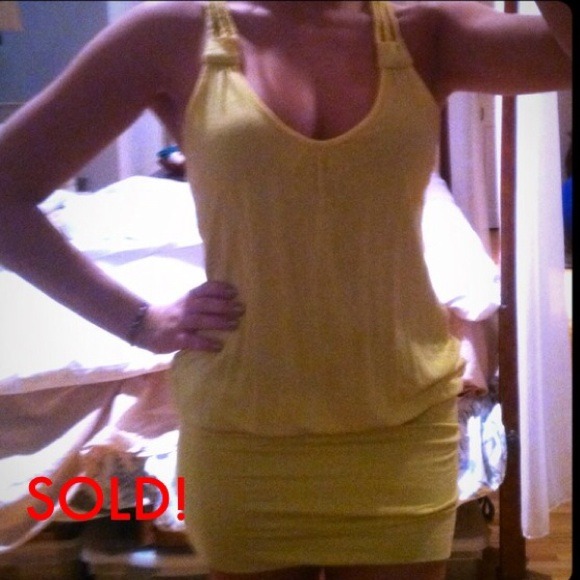 BUNDLED: Yellow Dress with Braided Racerback