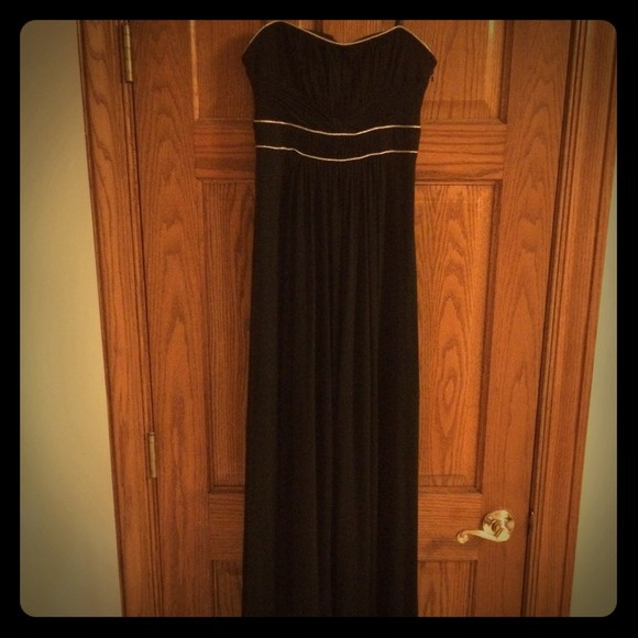 BCBG black sleeveless gown