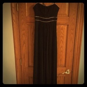 BCBG black sleeveless gown