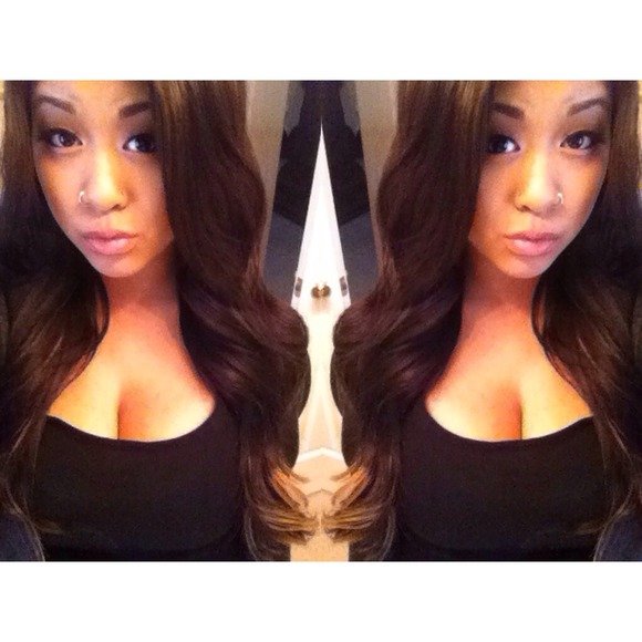 18" dark brown 100% human hair extensions