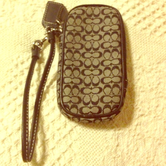 Coach preloved phone/accessory case black