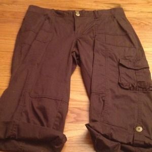 Fashion Bug Sz 12 Brown Cargo Pants Capris