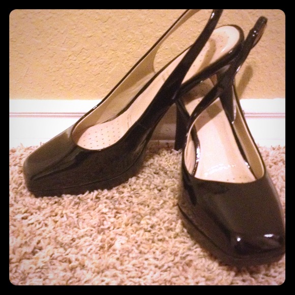 Rockport by Adidas Shoes - Sling back closed toed patent leather high heels