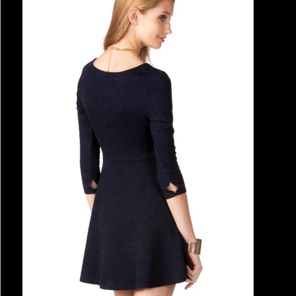 NWT Francesca's Solid Navy Cocktail Dress - Picture 2 of 2