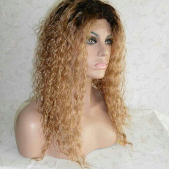 Dark Root Beautiful Indian Remy Lace Front Wig - Picture 2 of 4