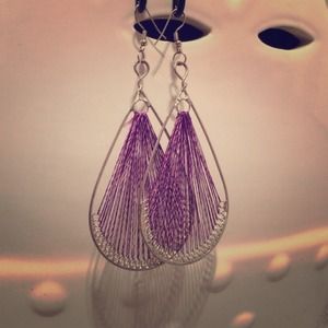 Sparkly Purple Dangle Earrings