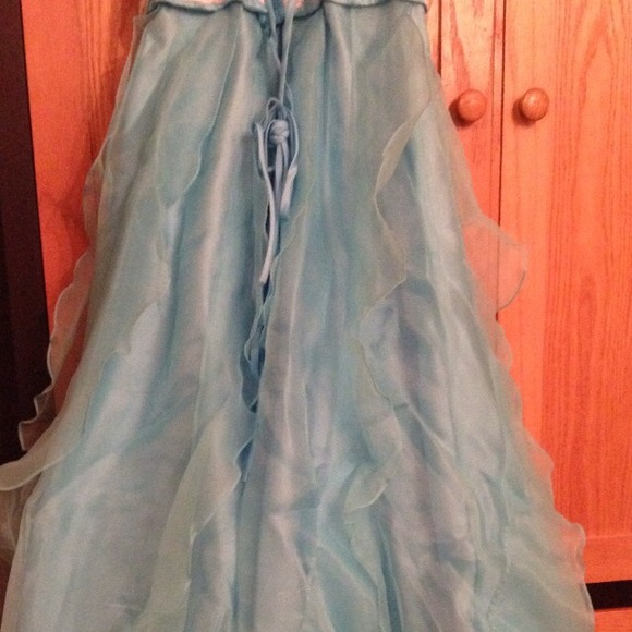 Reduced! Beautiful teal dress with embroidery - Picture 4 of 4