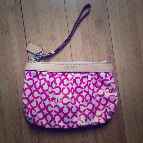 Genuine Coach Pink Wristlet