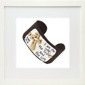Leather Cross & Scripture Cuff(REDUCED)